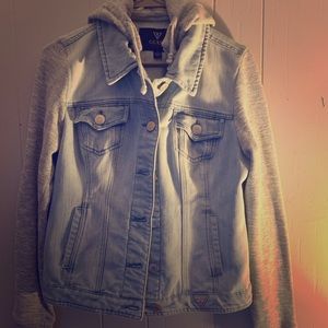 Denim jacket with hood GUESS